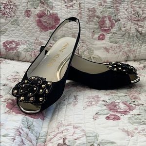 Anne Klein Slingback Open Toe Pumps